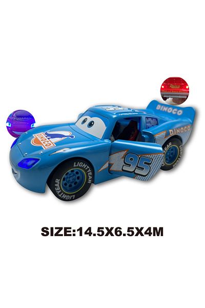 Choice B Disney Pixar Cars Lightning Mcqueen Sound and Light Edition Double door pull-back Car 1:32 Diecas.