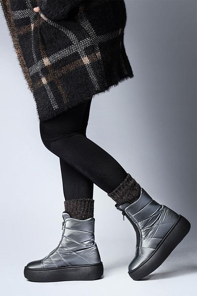 Jump 60122 Waterproof Anti-Slip Sole Silver Color Women's Snow Boots