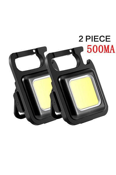 ESMARTER 2 X J031(500MA) Cob Flashlight Mini Protable Keychain Lamp 4 Lighting Edc Torch Outdoor Waterproof E