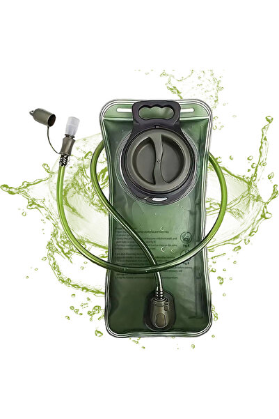 Choice حقيبة مياه خضراء عسكرية بسعة 1.5 لتر، سريعة الفك بضغطة واحدة، حقيبة ظه...