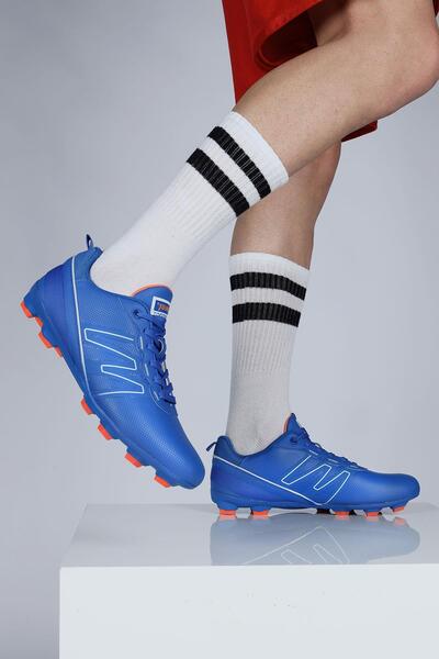 Jump 28524 Mavi Çim Halı Saha Krampon Futbol Ayakkabısı