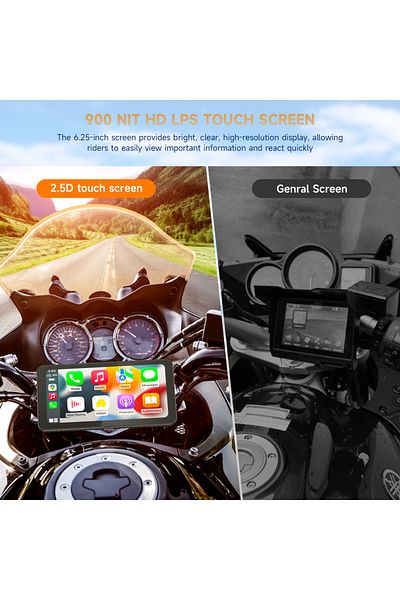 Choice 6.25 Inch Portable Mototorcycle Wireless Apple Carplay/Android Auto GPS Navigator touch screen