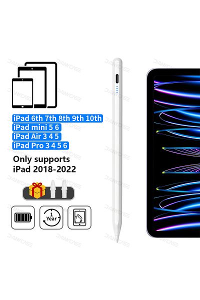 DANYCASE قلم Apple باللون الأبيض مع خاصية رفض راحة اليد وشاشة الطاقة وقلم iPad وملحقات iPad 2022 2021 2