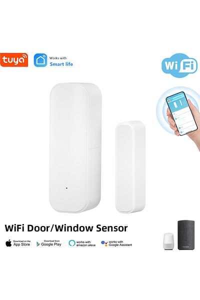 Choice 19JWT Tuya Wifi Door Sensor Window Entry Sensor Security Burglar Door Sensor Alarm Smart Life Magnet