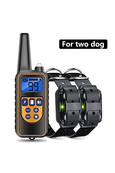 Choice Eu Plug For 2 Dogs Orange 800m Digital Dog Training Collar Waterproof Rechargeable Remote Control Pe