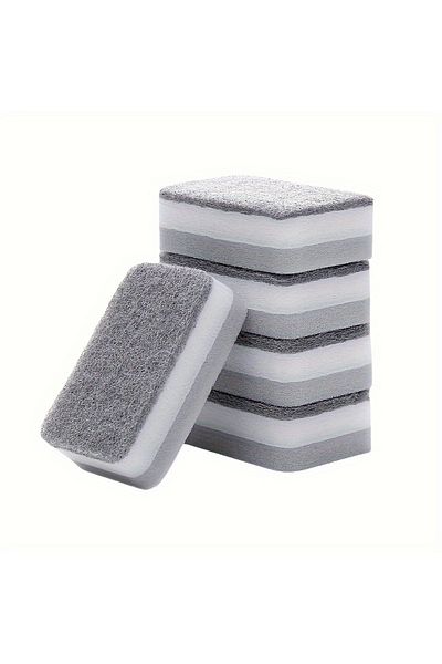 Choice GRAY 20pcs Double-sided Cleaning Sponges Pan Pot Cleaning and Maintenance Washing Sponges Household