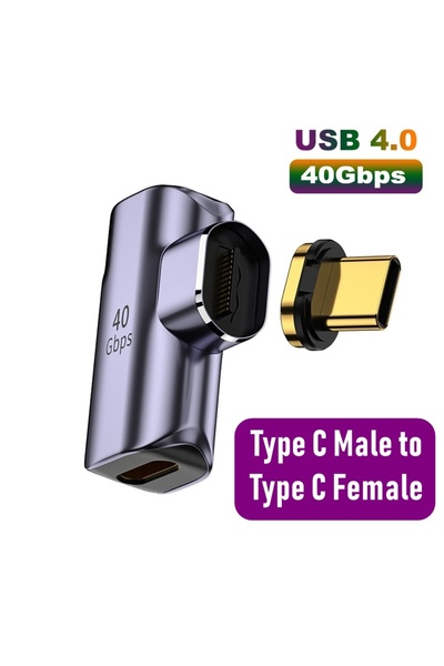 Choice محول USB Type-C OTG مغناطيسي بقوة 100 وات AD092، محول شحن سريع Thunder...