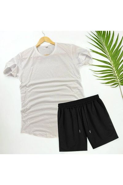 Fifty Color Unisex Λευκό Απλό Μπλουζάκι Μπλουζάκι με Ανταλλακτικό Σορτς