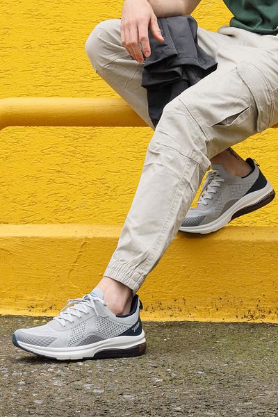 Jump 29657 Gray - Navy Blue Men's Sneaker Casual Sneakers