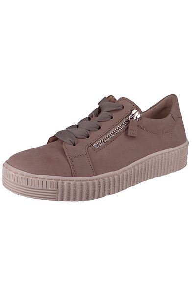GABOR Damen Low Sneaker Low Top F-Weite 23.334 Beige 12 Beige Leder