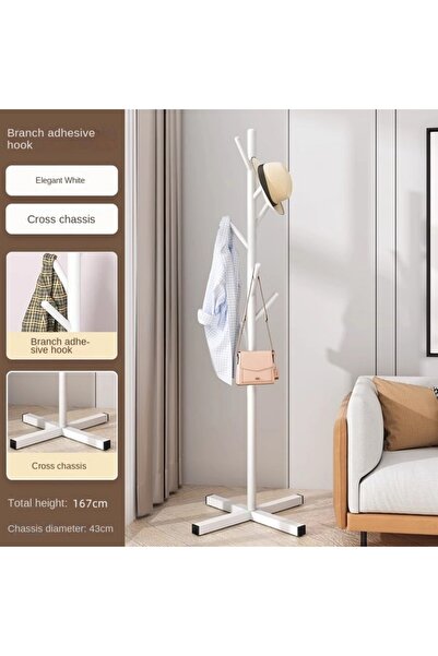 Choice رف ملابس منزلي من الرخام الأبيض، رف ملابس بسيط لغرفة النوم، رف معاطف ع...