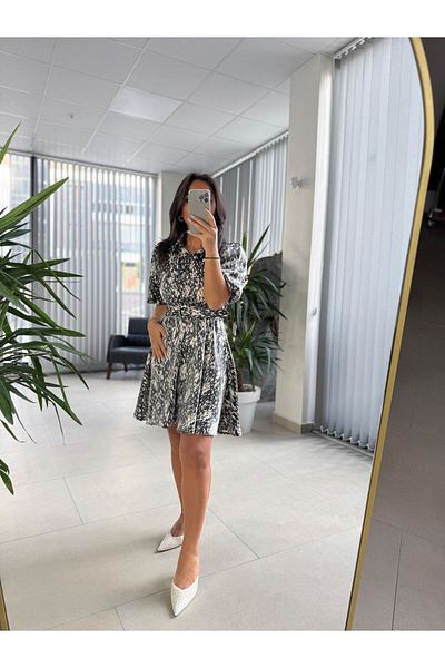 caddstore Rochia mea cu curea cu pete antracit 3393