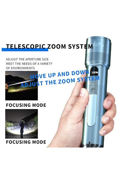 Warsun 18650 Lithium Battery Zoom 1000 Lm Led Lithium Battery Rechargeable Flashlight Multifunctiona