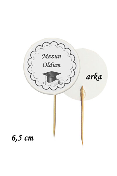 BEYHAN BAYHAN 10 Adet Kepli Diplomalı Mezun Oldum Mezuniyet Baskılı Kürdan 6,...