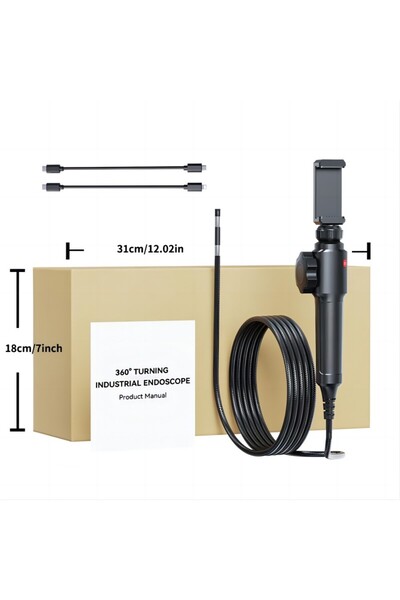 Choice1 8mm 1M S20-OTG 4.3-inch Bi-Directional Borescope, 8.0mm Camera, HD 1080P with LED Illumination for A