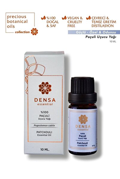 Densa Essential موزع مبخرة 10 مل - زيت الباتشولي العطري النقي والطبيعي 100%، تدليك الشموع والعناية بالبشرة