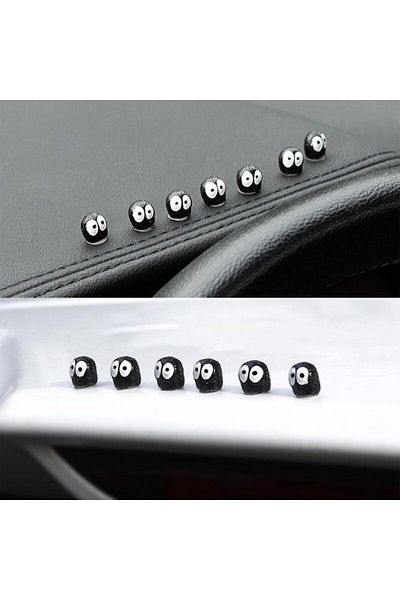 Choice Black 10PC Cute Soot Sprites - Car Rearview Mirror Accessories for Car Interior Decoration Dashboard