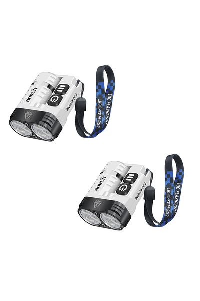 Choice Lithium Polymer Battery 2pcs BORUiT U6 SST20 LED EDC Flashlight Keychain Work Light Type-C Rechargea