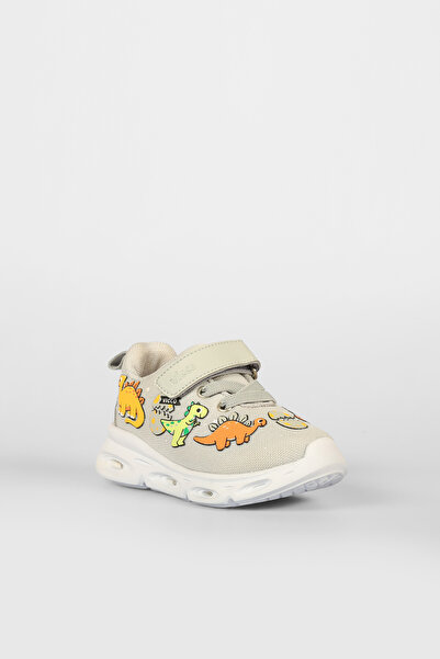 Vicco Dino Lighted Unisex Preschool Gray Sports Shoes