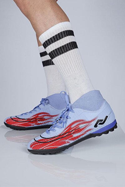 Jump 29677 Çoraplı Mor - Kırmızı Halı Saha Krampon Futbol Ayakkabısı