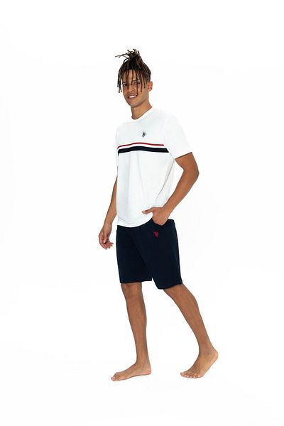 U.S. Polo Assn. U.S. Polo Assn. Crew Neck Pajama Set with Shorts for Men