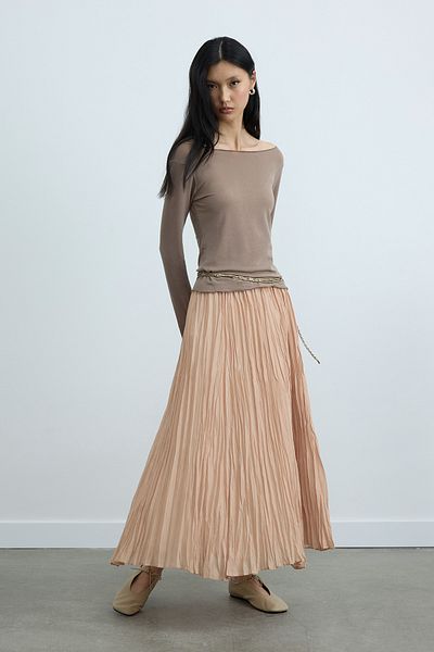 Suud Collection Dusty Rose Pleated Skirt