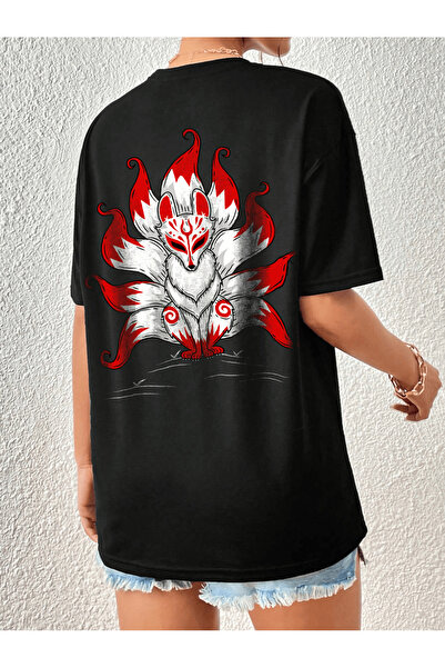 trendypassion Tricou imprimat unisex cu design vulpe cu coadă