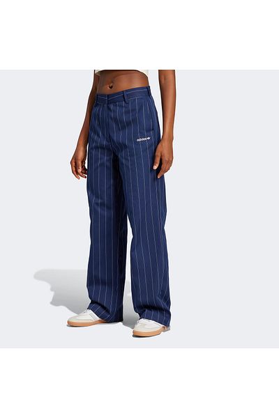 adidas Originals Pinstripe Twill Loose Women's Navy Blue Trousers