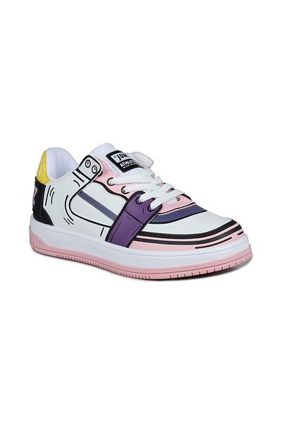 Jump 28129 White - Salmon Pink Girl's Sneaker Casual Sneakers