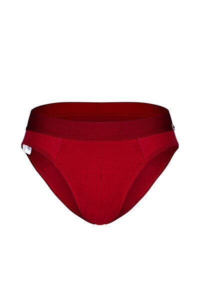 inkasole Men's Antibacterial Elastic Bamboo Slip 6307 Claret Red