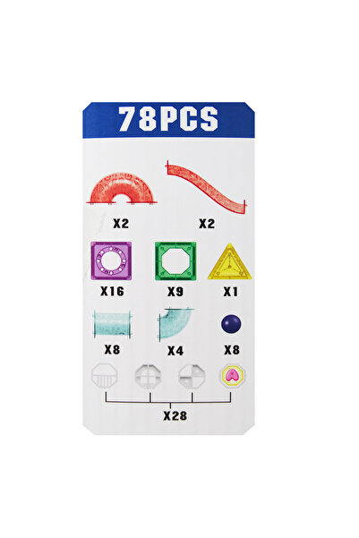 Salamandra Magnetic construction set, 78 pieces, Salamandra Kids