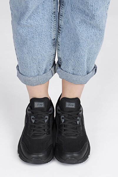 Jump 28066 Siyah Kadın Sneaker Günlük Spor Ayakkabı