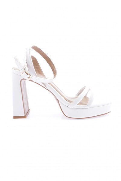 DGN 71 Women's Strappy Heeled Shoes White
