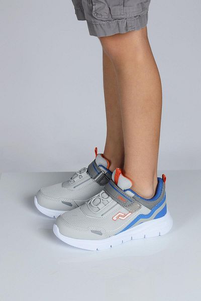 Jump 28101 Velcro Gray - Blue Unisex Kids Sneaker Casual Sneakers