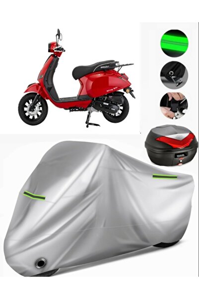 MotoEN Mondial 50 Wing Rear Bag Compatible Motorcycle Tarpaulin Premium (Lock...