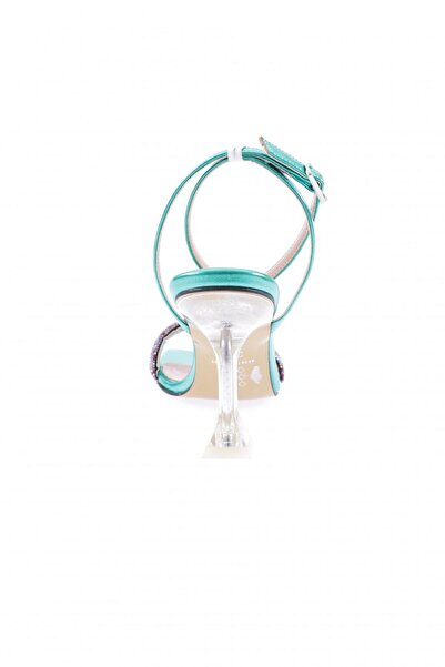 DGN 5161-23Y Kadin Silver Taşli Bilekten Bağli Topuklu Ayakkabı