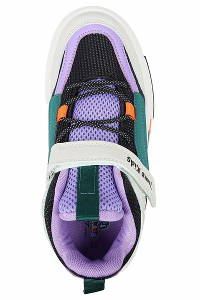 Jump 31093 Violet - Bej Pantofi sport pentru fete cu glezne înalte și velcro
