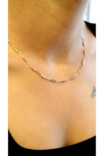 SEMİZ KUYUMCULUK Taş Detaylı Ataç Altın Kolye