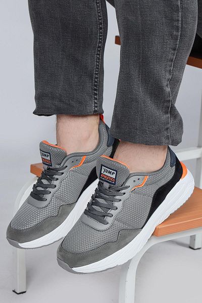 Jump 28040 Gray - Navy Blue Men's Sneaker Casual Sneakers