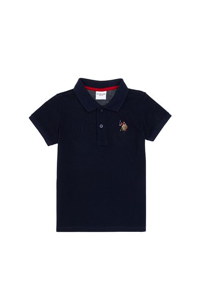 U.S. Polo Assn. تي شيرت بياقة بولو أساسية باللون الأزرق الداكن للأولاد 50306484 -vr033