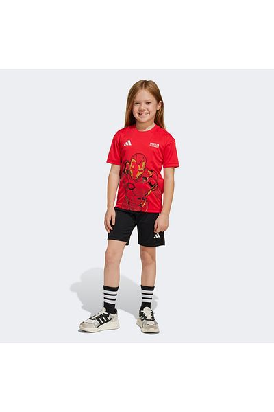 adidas Children's Red Baby Tracksuit Set Lk Mrvl Im Tset Jf3656