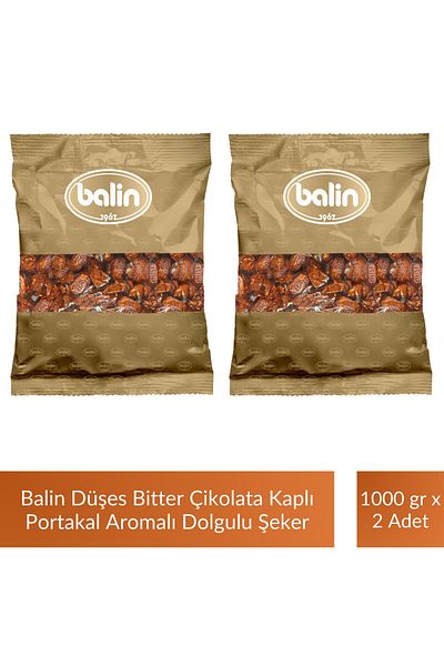 Kahve Dünyası Balin Duchess Chocolate Covered Orange Flavored Hard Candy 1000 g X 2 Pieces