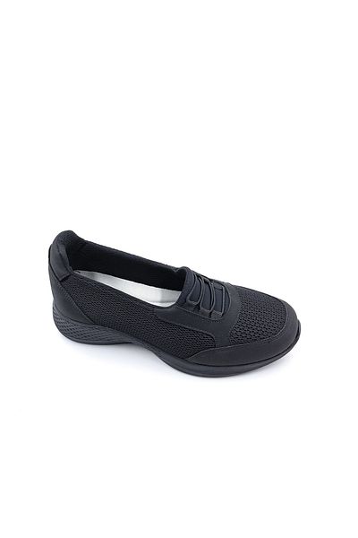 KİNG PAOLO Pantofi casual de damă, negru, textil, cu talpă anatomică Krakers
