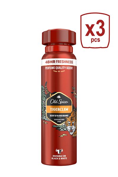 Old Spice DEODORANT 150ML MEN TIGERCLAW X 3
