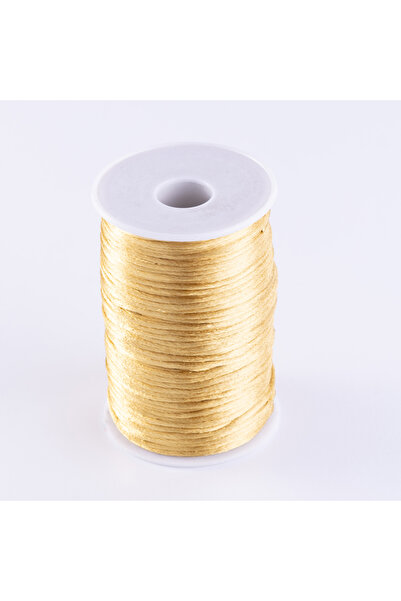 Bimotif Floş ip Koyu Sarı, 2 mm  1 metre