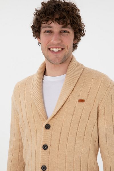 U.S. Polo Assn. Men's Sand Knitwear Cardigan 50297061 -Vr085