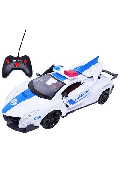 Salamandra Blue Police Car With Remote Control, Lights And Battery, Kids®