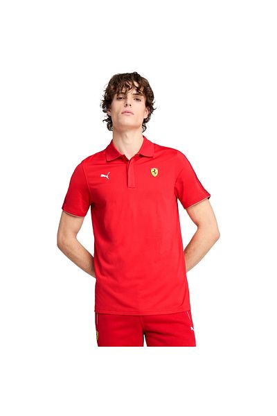 Puma T-shirt Puma Ferrari Race Cloudspun Polo, Κόκκινο, Ανδρικό
