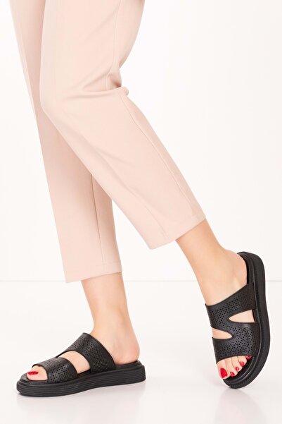 Gondol Hakiki Deri Anatomik Taban Rahat Günlük Terlik Msa.1007