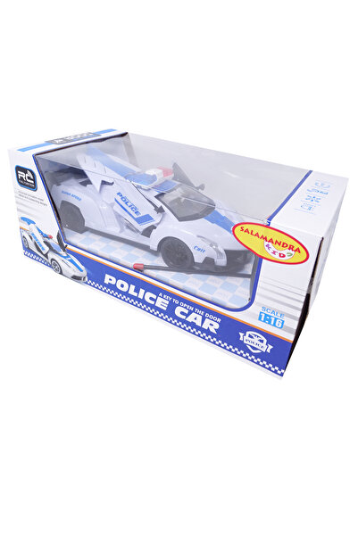 Salamandra Mașină de poliție albastră cu telecomandă, lumini și baterie, Kids®